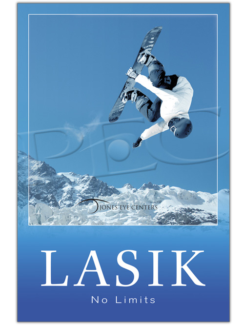 Lasik No Limits Snowboarder Poster Patient Education Concepts