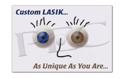 Custom Lasik Unique Eyes Post Card Patient Education Concepts